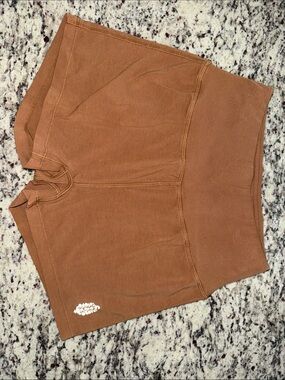 NWOT fp movement Women’s Brown High-Waist Ribbed Shorts